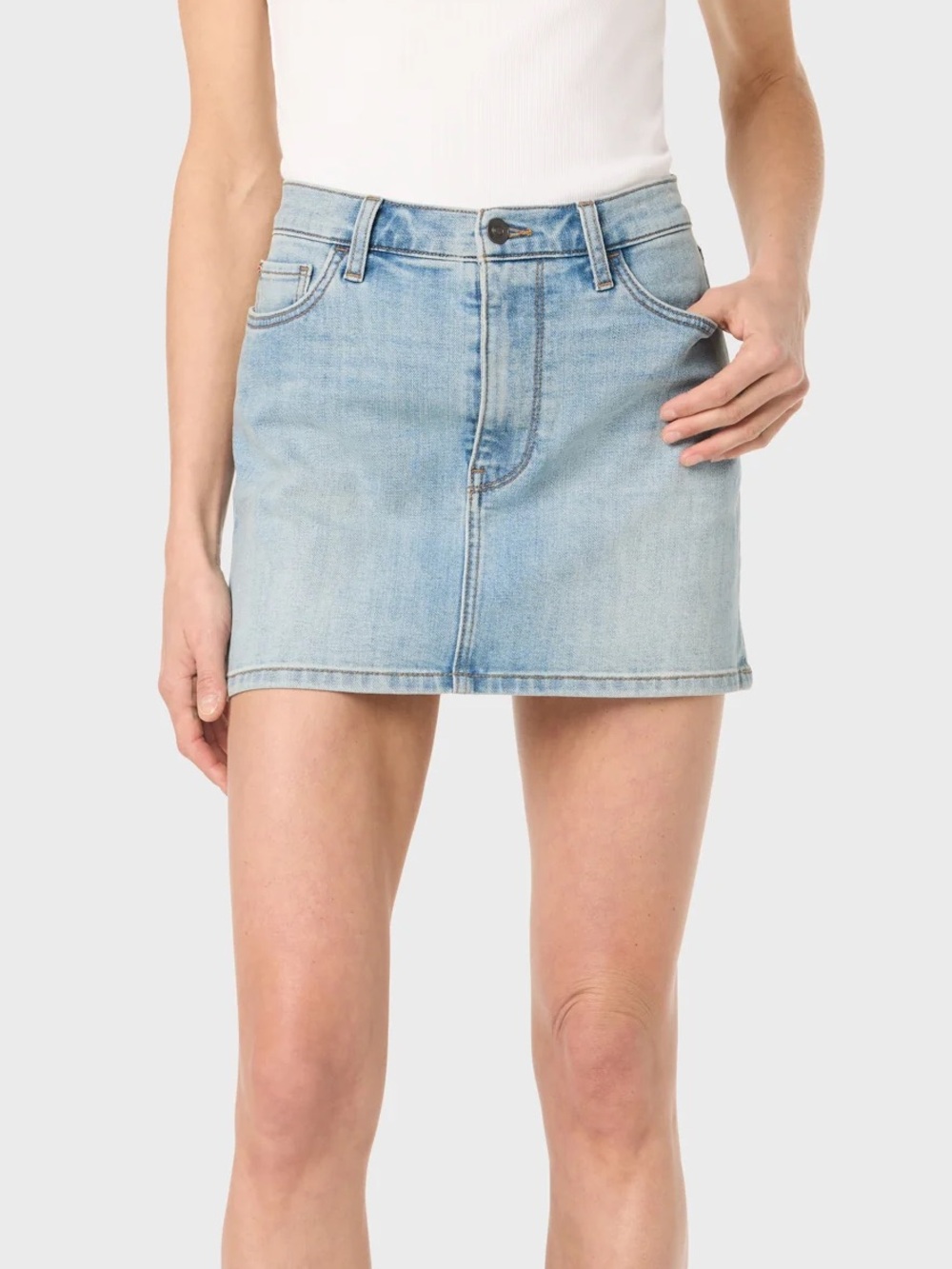 Hudson Light Wash Denim Mini Skirt Womens Size 30 NWT